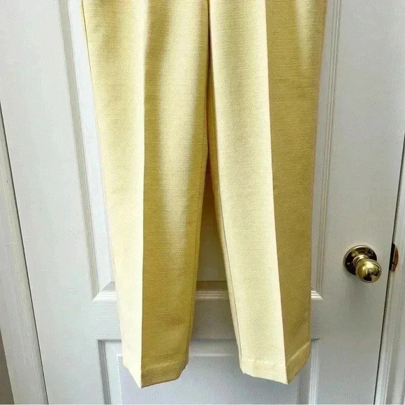 Vintage Pantsuit Blazer Trousers Matching Set Yellow Size 8 Petite - Picture 11 of 16